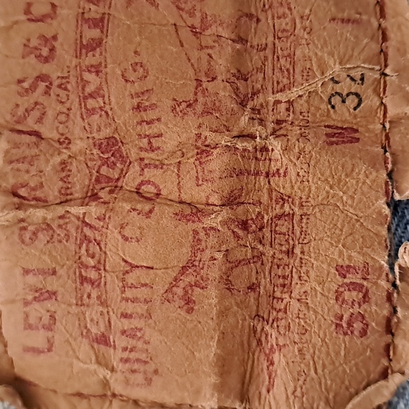 Thrashed Levis vintage hi waisted 501 90s distressed button fly jeans Women's 10 - Picture 15 of 15